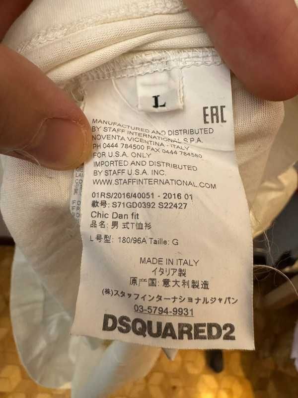 Koszulka DSQ2 Dsquared2 Eagle White Tee L