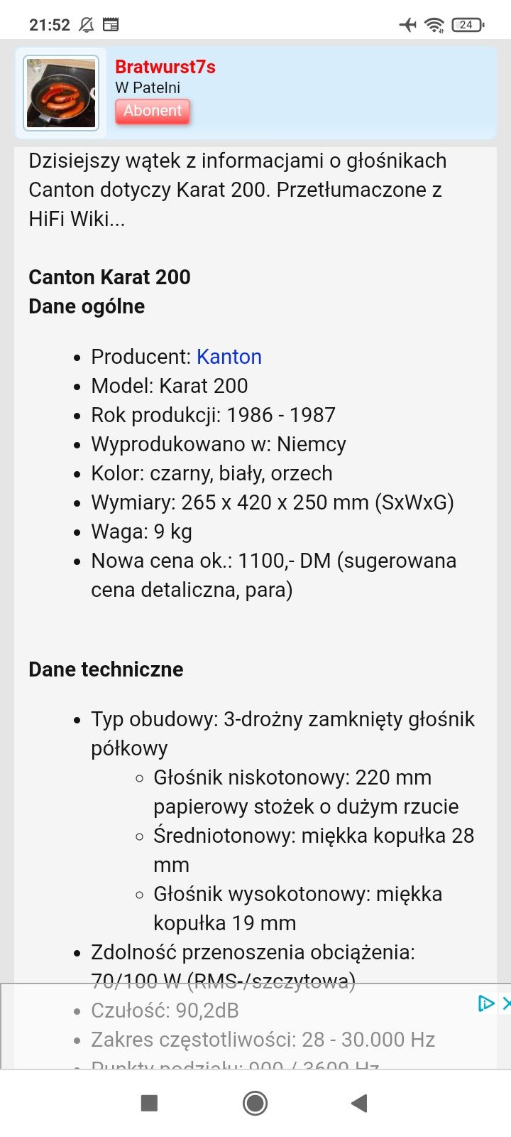 Głośniki canton karat 200