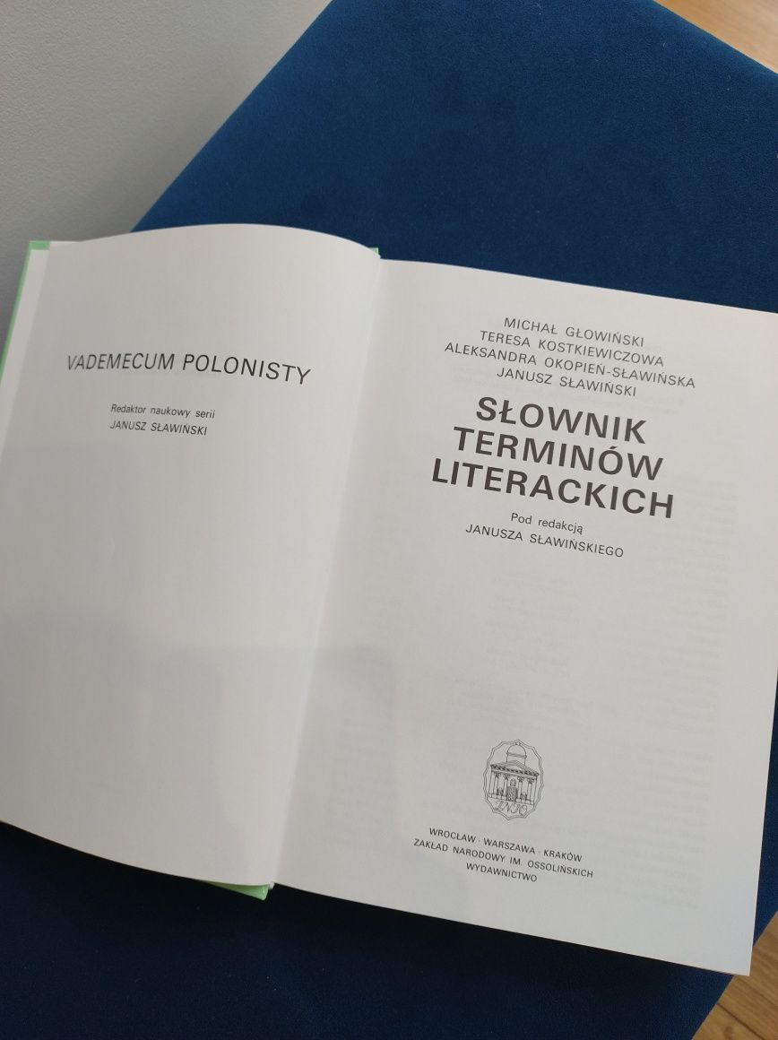 Słownik terminów literackich Osslineum Vademecum Polonisty