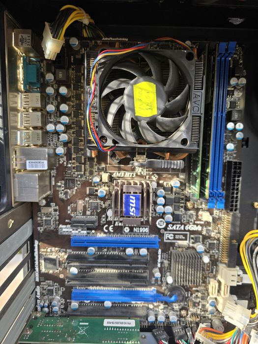 Материнская плата + блок питания + кулера