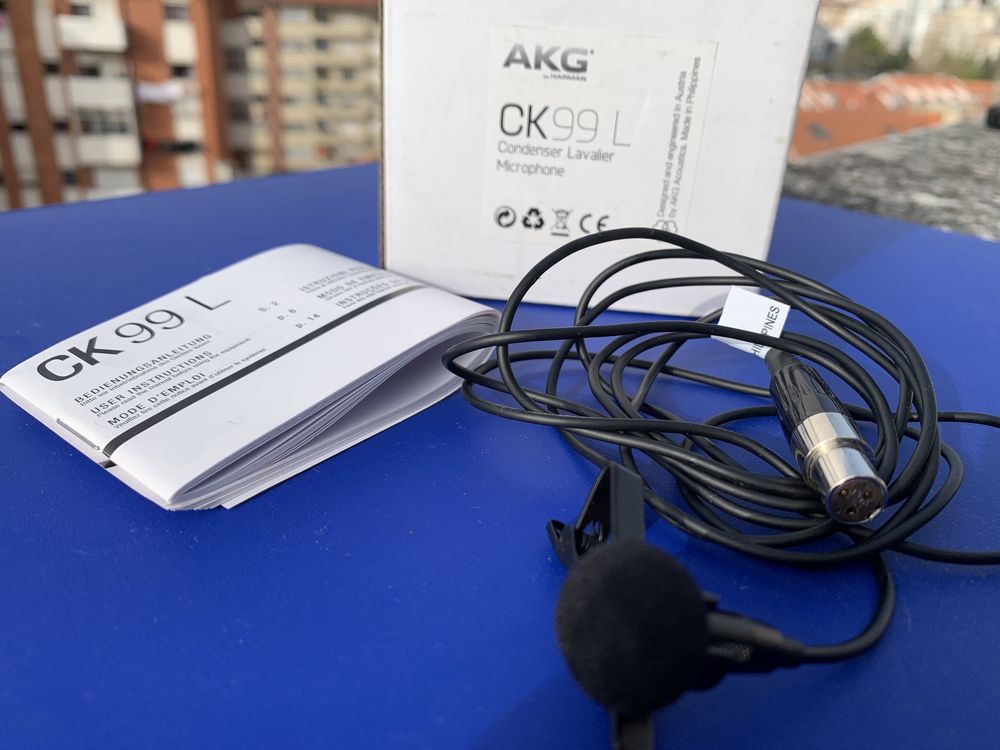 AKG Sistema wireless (DPT70 DSR70 dual) Microfone lapela lavalier C99L