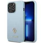 Etui Guess Saffiano 4G Small Metal Logo na iPhone 13 Pro Max - niebies