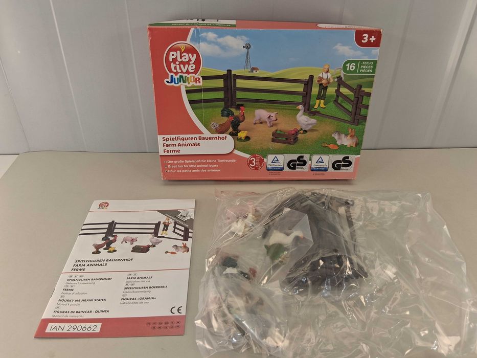 N203 Figurki Playtive Junior Farma Zwierzęta Zestaw 16 Elementów