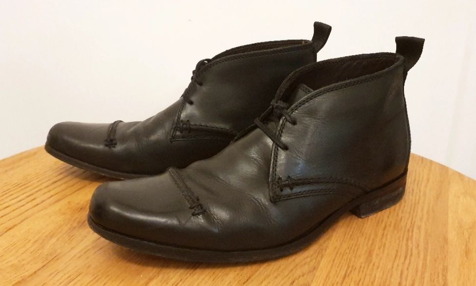 Buty skórzane Clarks, czarne, model: Goto Hi, rozmiar 41,5