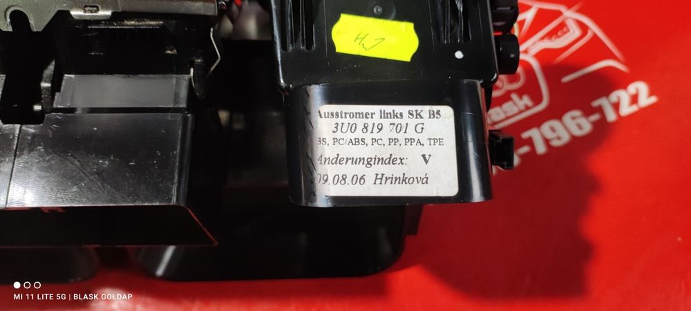 Kratki Nawiewu Skoda SuperB 1.9 Manual 2004 Części Blask Gołdap