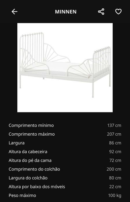 Vendo cama criança IKEA + colchão