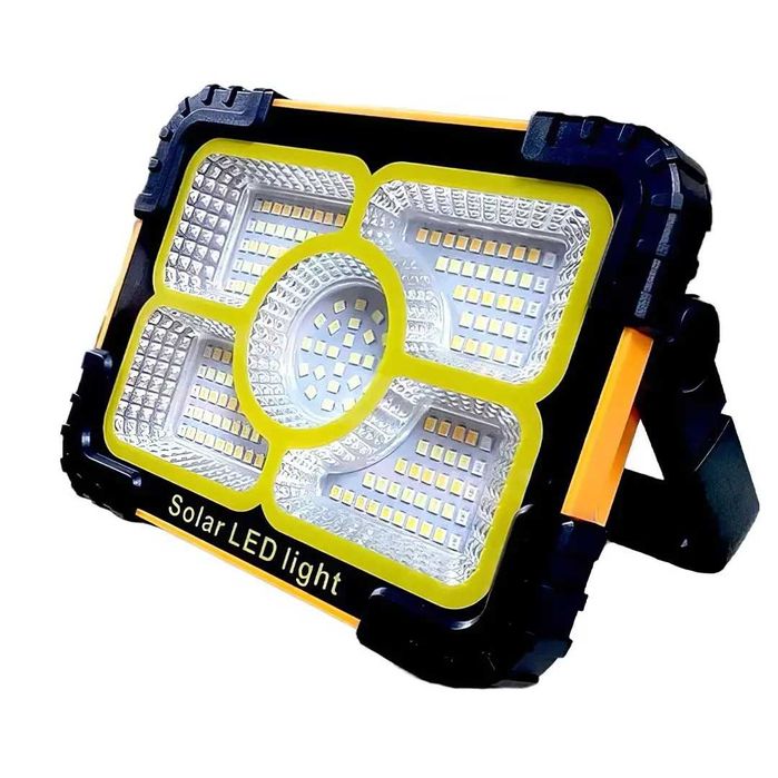 Аккумуляторный фонарик на солнечной батарее LED фонарь-прожектор