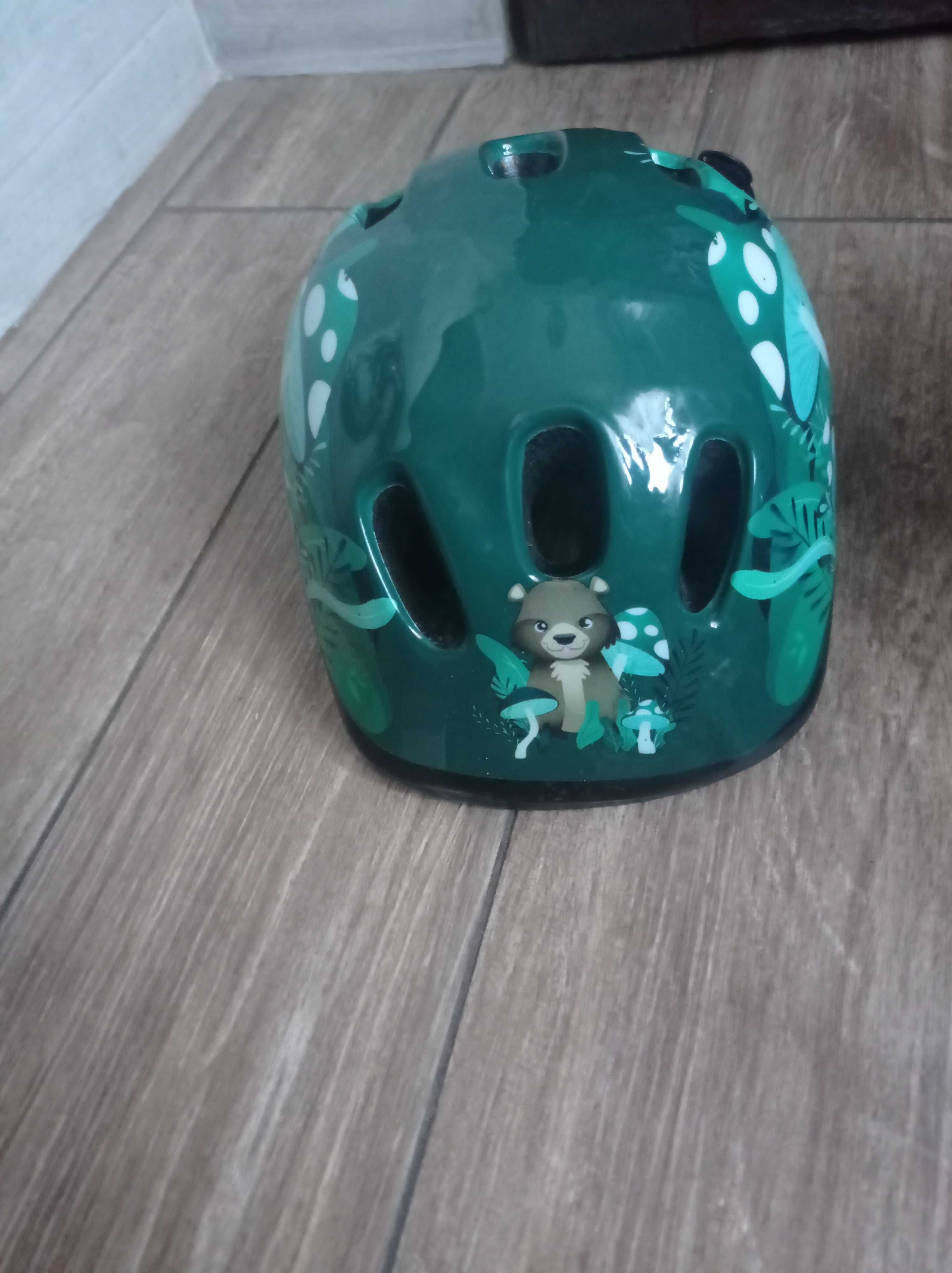 Kask dziecięcy rozmiar S 48-52, zielony,chłopie c, dziewczynka