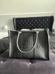 Czarna Torba skórzana na ramię Tote Bag Marc Jacobs