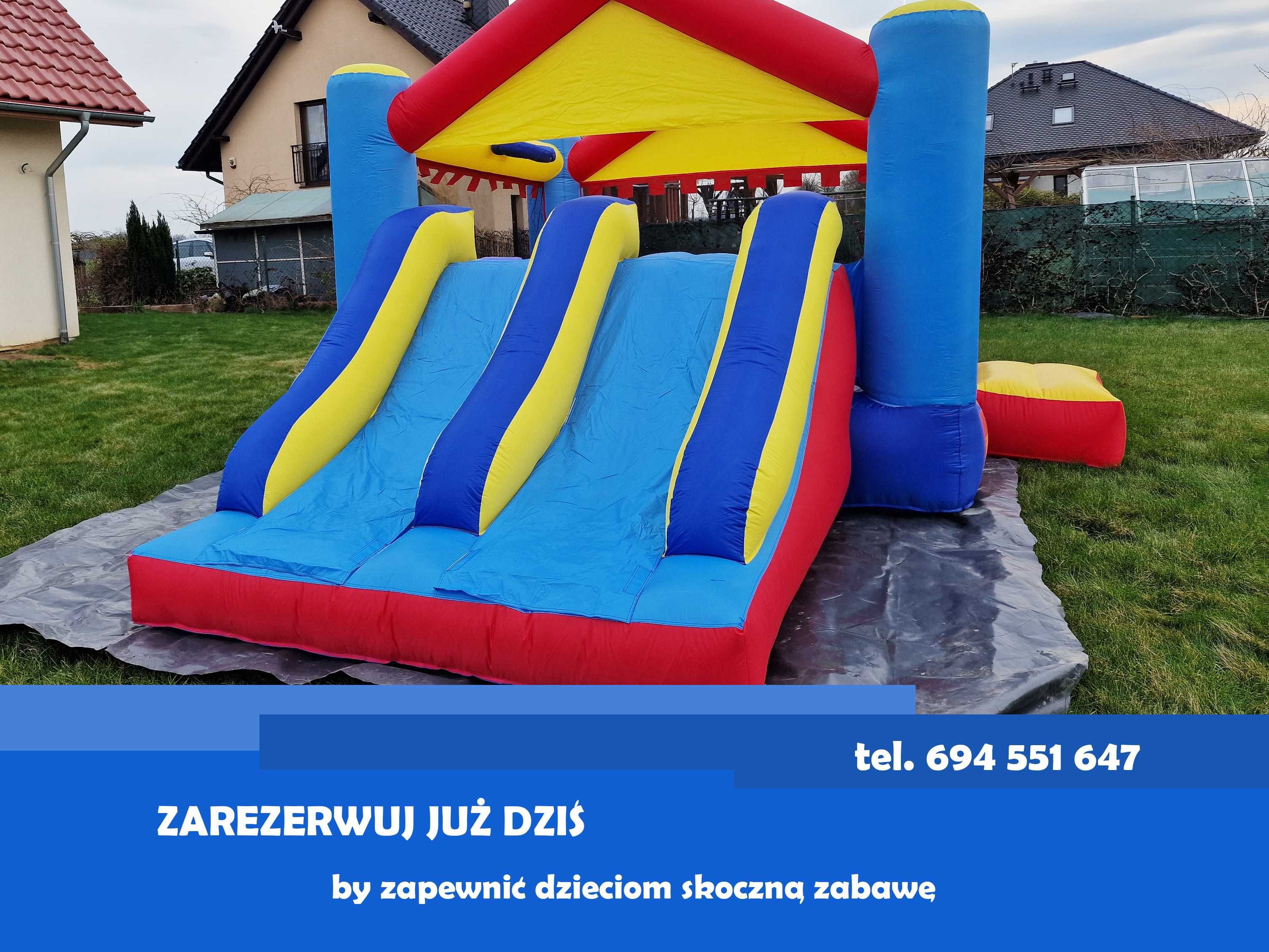 Do wynajęcia dmuchaniec trampolina do skakania i zjeżdzalnia