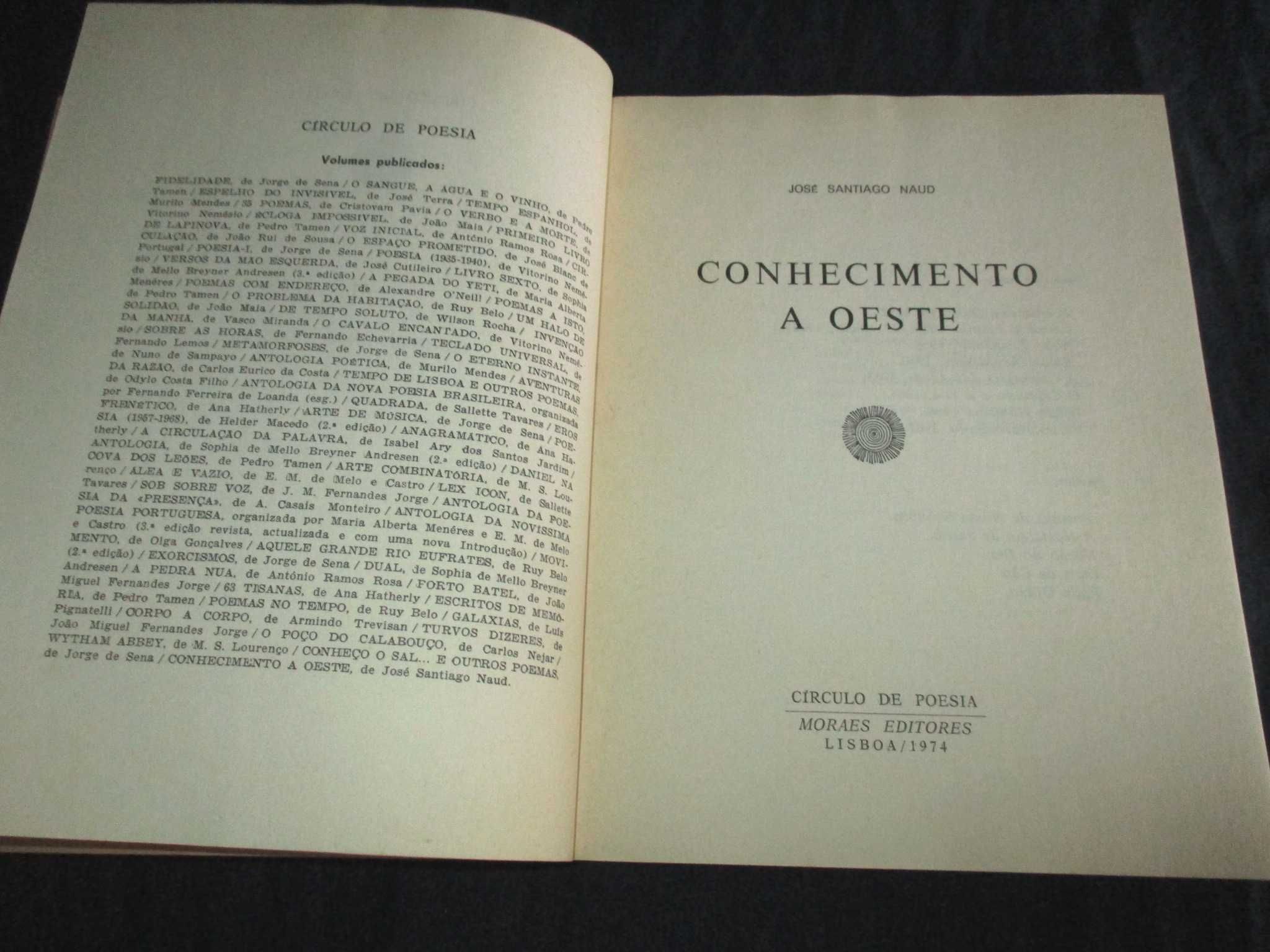 Livro Conhecimento a Oeste José Santiago Naud 1974