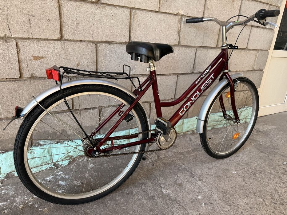 Велосипед Conquest Колёса 26 Открытая Рама из Европы Планетарка 3 скор