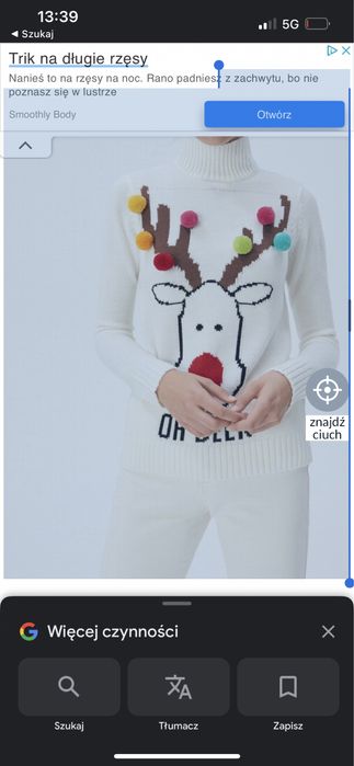 Sweter świąteczny XS Sinsay