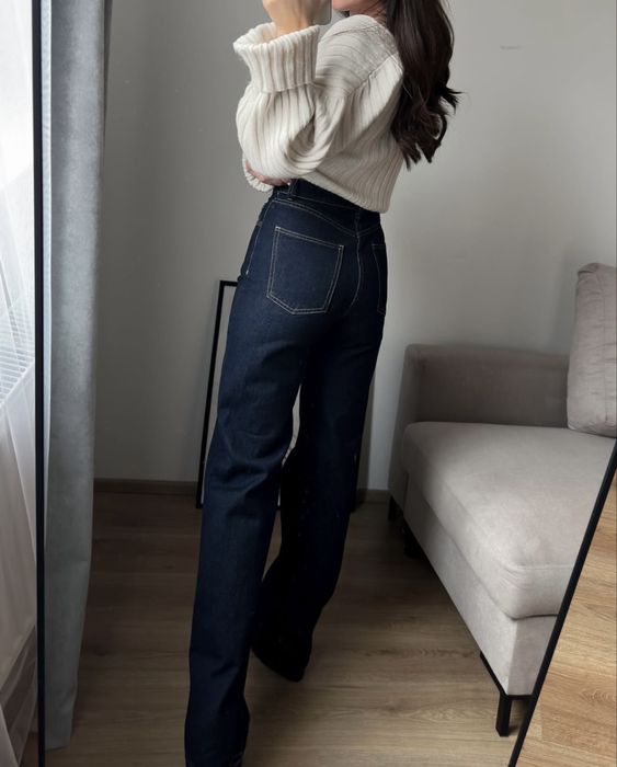 Джинси Zara Wide Leg intense blue