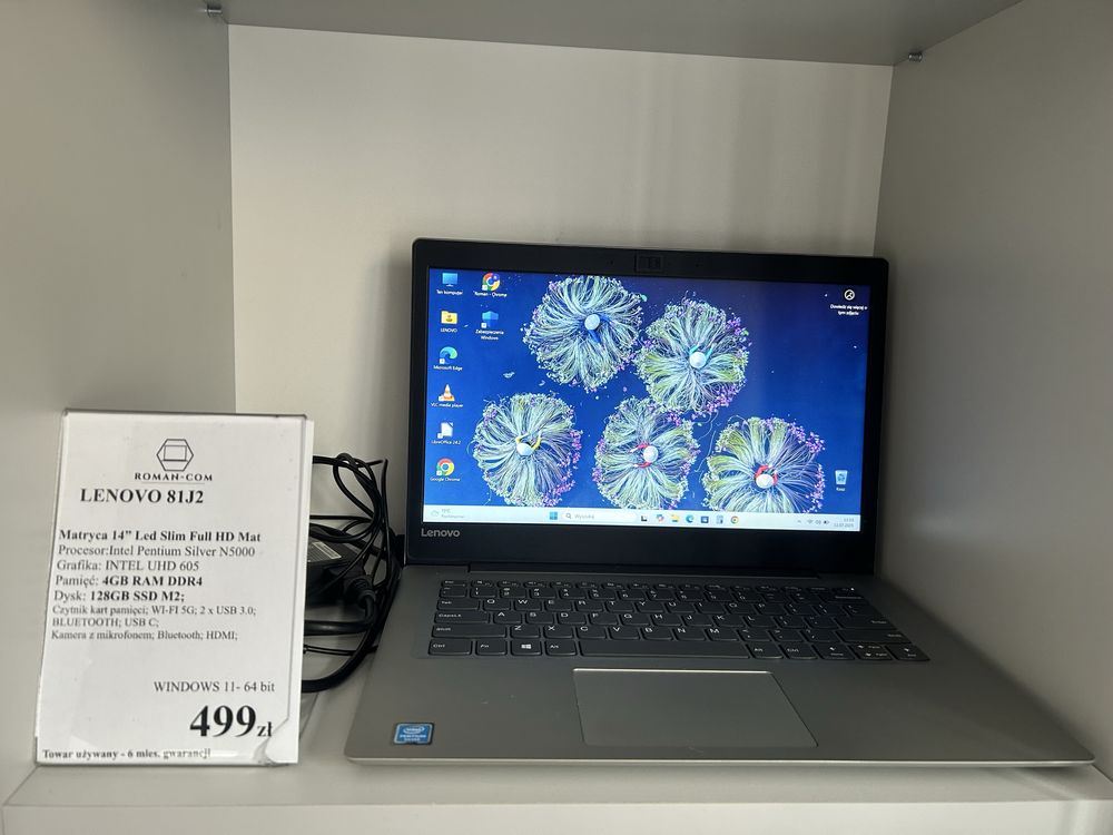 Laptop Poleasingowy Lenovo 81J2/SSD 128GB/4GB DDR4/14/I.PENTIUM SILVER