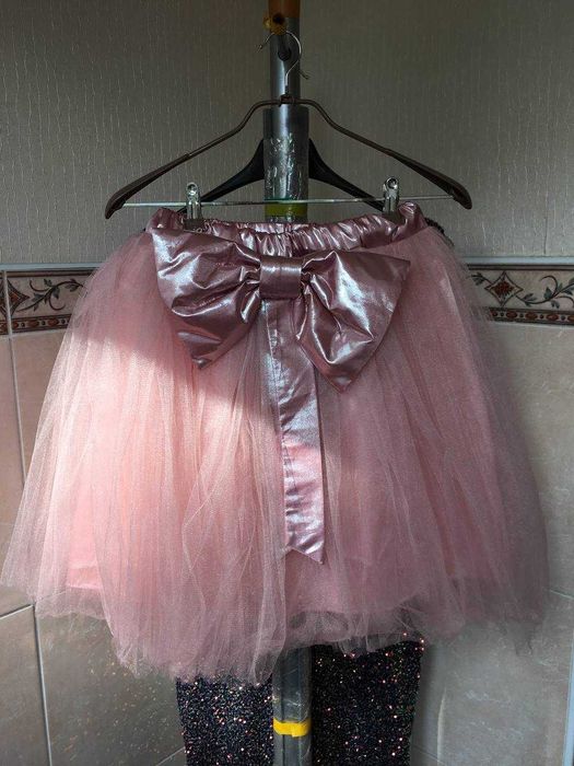 Фемелі лук дитяча сукня і рожева спідниця з бантом для мами