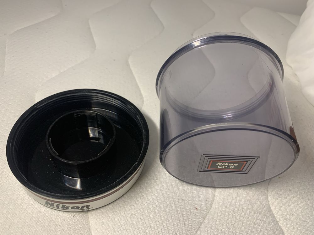 Nikon CP-8  Japan retro opakowanie na obiektyw