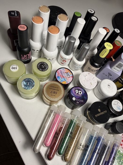 Набор материал для маникюра гель лак краска декор