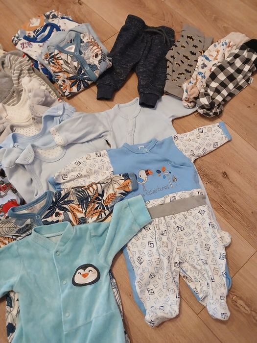 Wyprawka, paka ubrań 56, worek ubrań dla chłopca