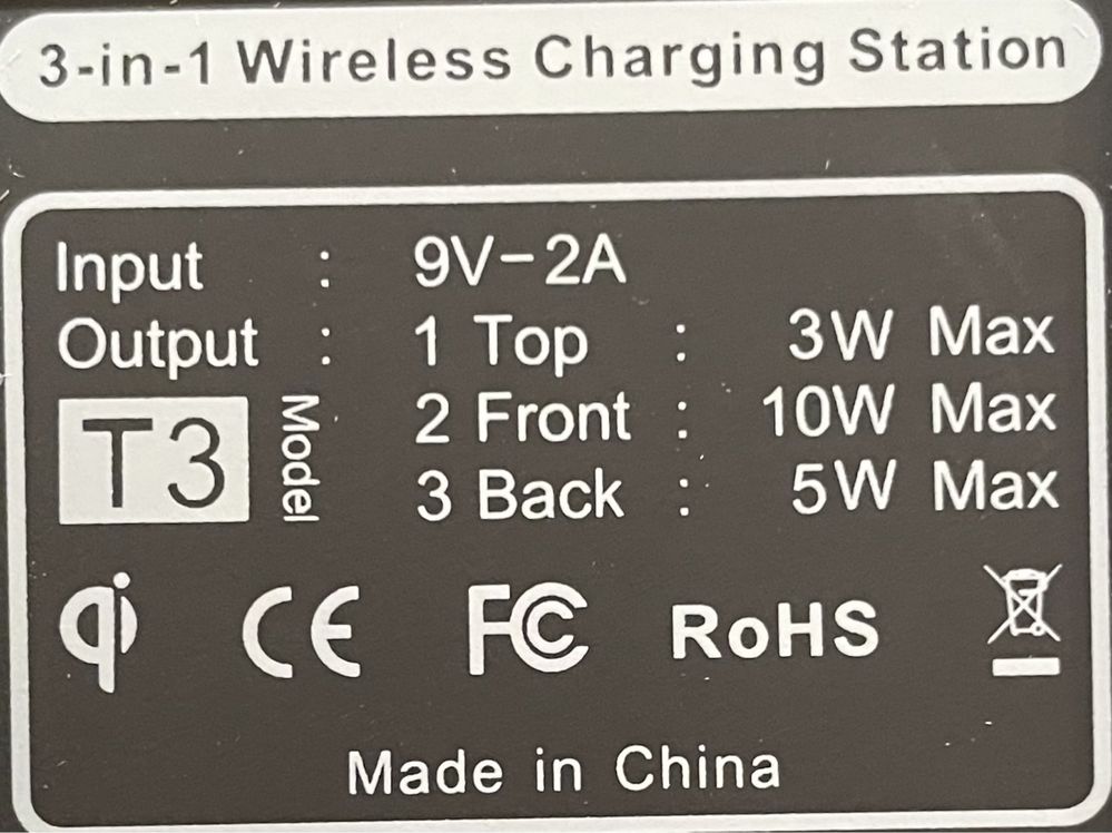 Беспроводное зарядное устройство 3в1 Apple