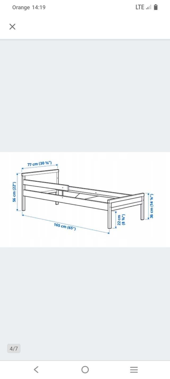 Łóżko dziecięce Ikea Sniglar 70x160