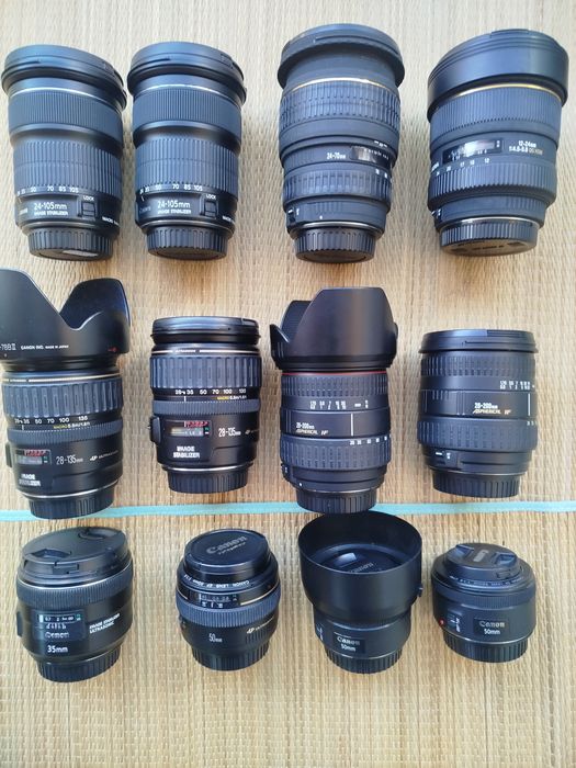 Canon EF 70-200mm, 24-70mm, 24-105mm