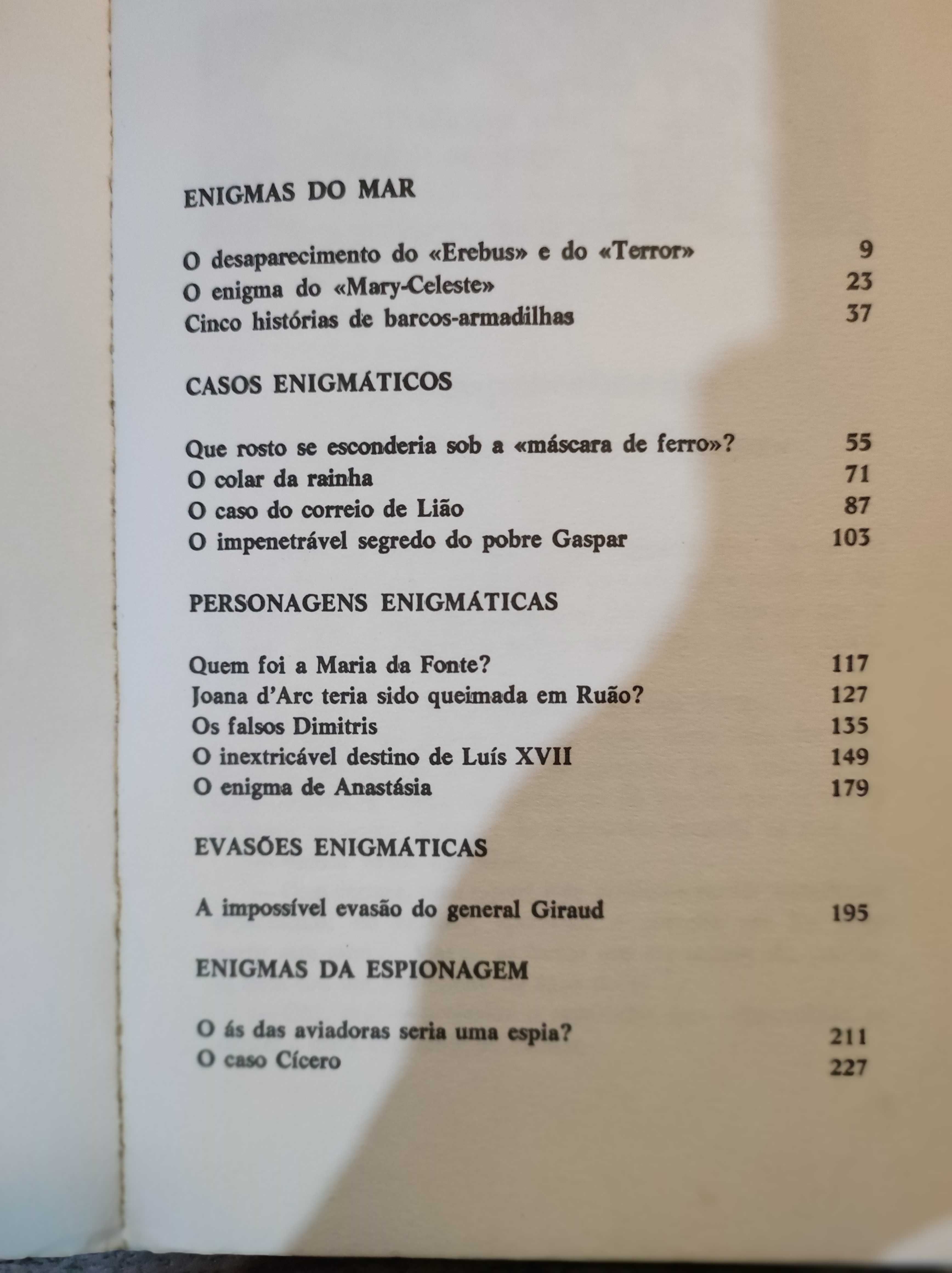 15 Enigmas da História, Editorial Verbo 1971