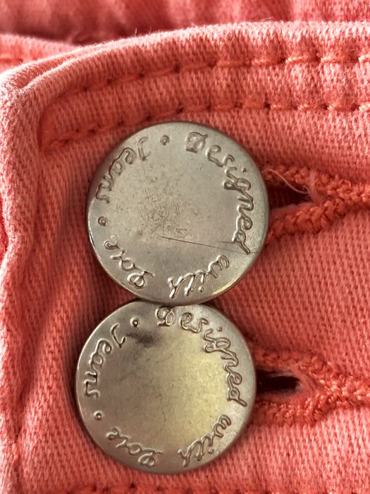 Jeansy Promod 7/8 łososiowe, rozmiar 40/M/L