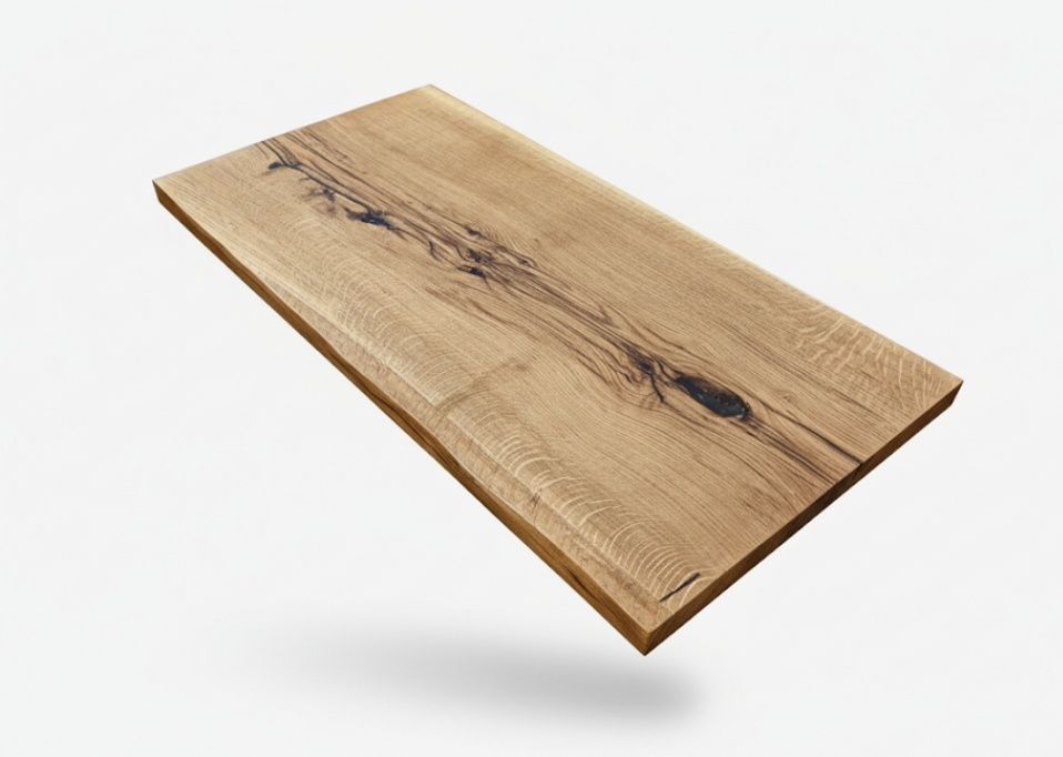 Monolit dębowy Live Edge 125x61 na stolik maszynę Singer biurko