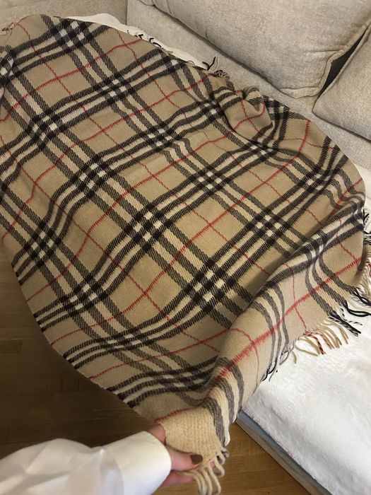 Плед шерсь + альпака в стиле burberry большой