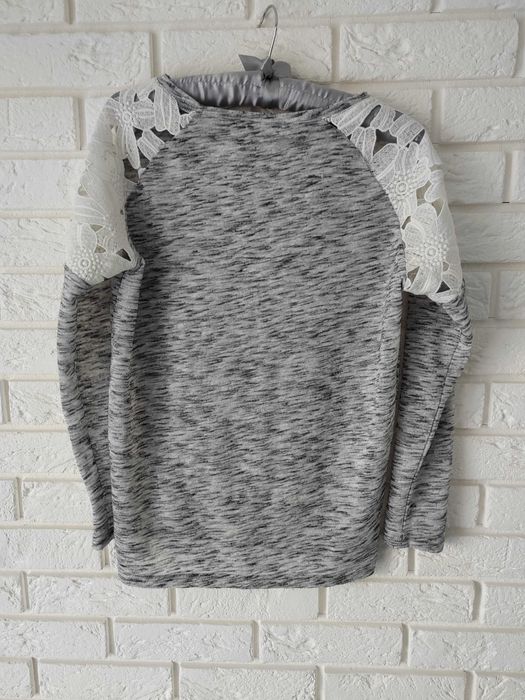 Bluza  bluzka z koronką House szara melanżowa