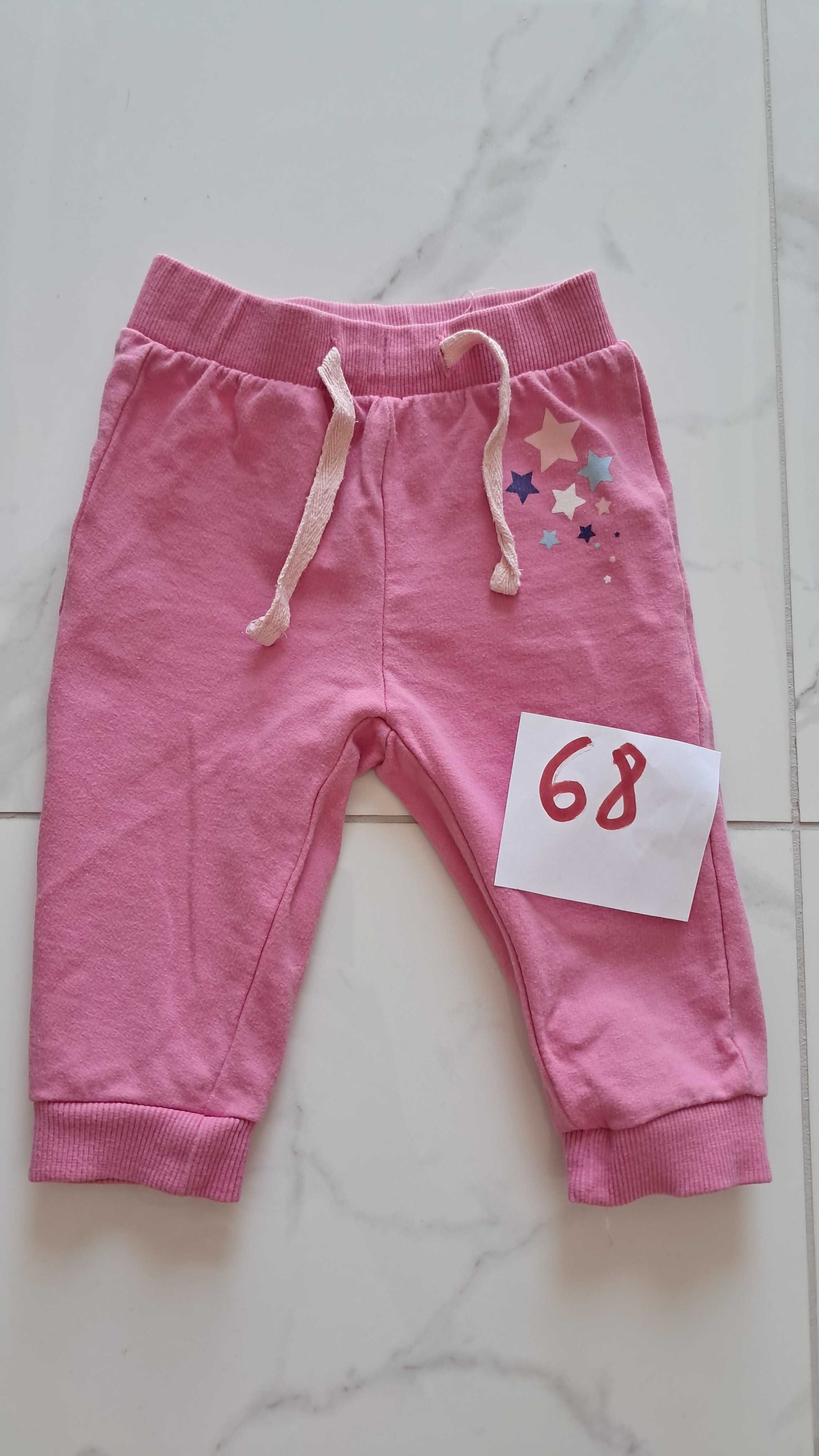 Spodnie niemowlęce dziewczęce materiałowe gwiazdki So Cute