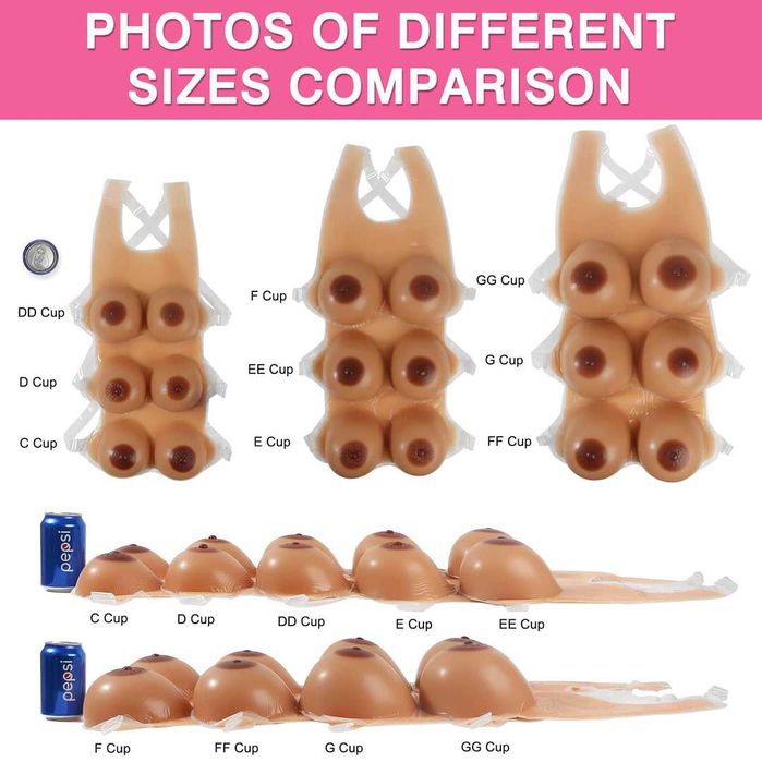 Protezy piersi D Vollence na silikonowych piaskach. piersi Sztuczne .