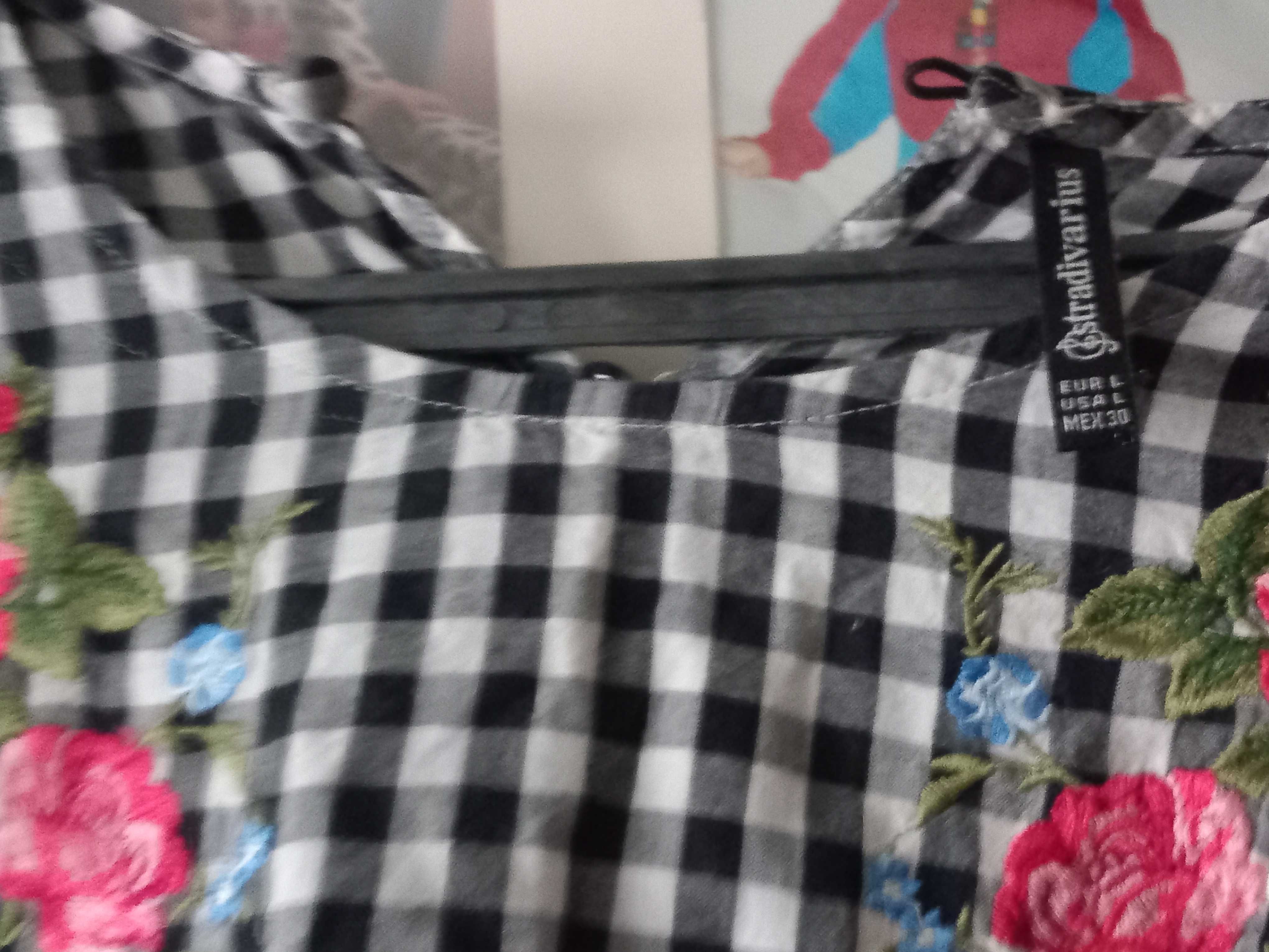 Camisa vichy com mangas largas