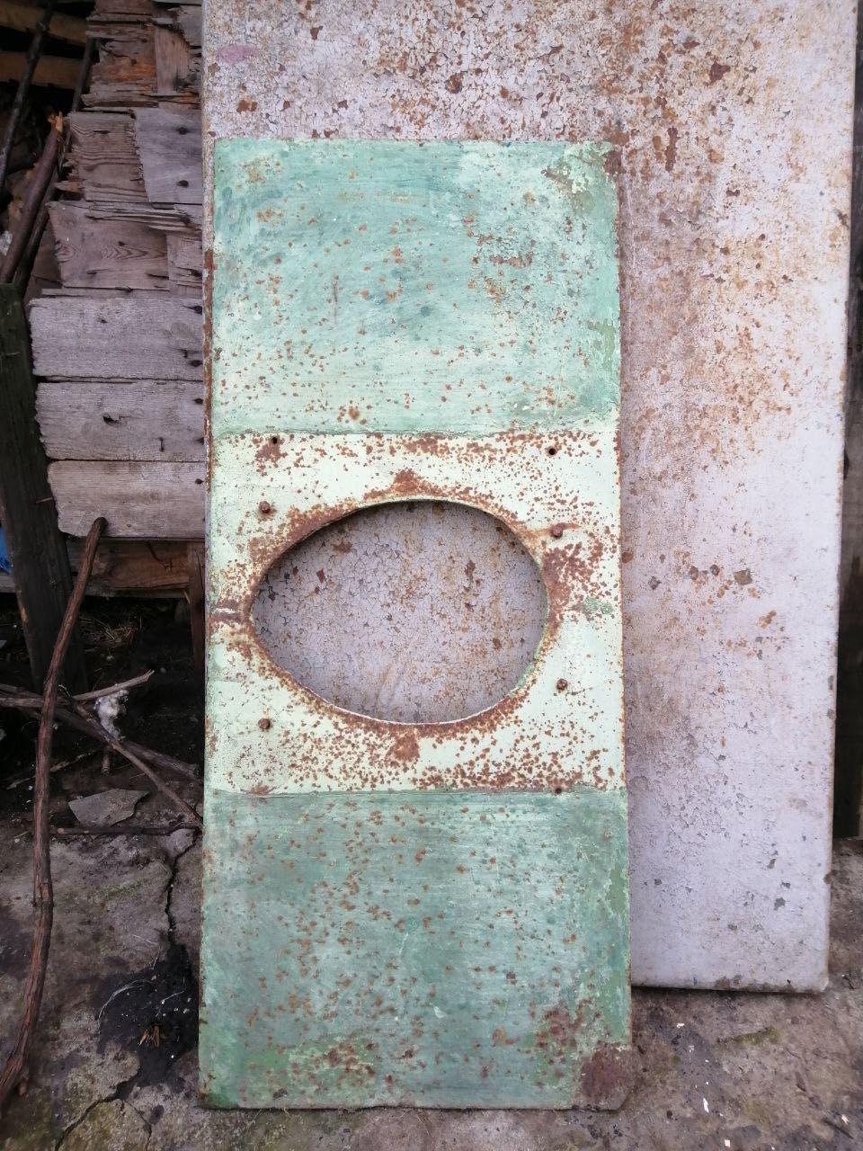 Стол металлический (столешница), элемент уличного туалета