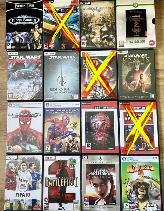 Kolekcja 13 gier PC – klasyki, retro, unikat, Star Wars, Spider Man