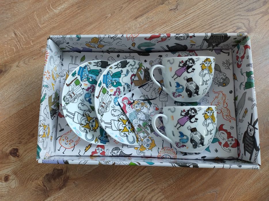 Bebok i inni porcelanowa filiżanka Bogucice zestaw 2 szt.