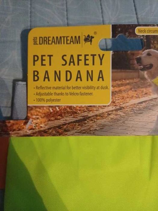 Chusta odblaskowa dla pieska odblask dla zwierząt bandana dla pieska
