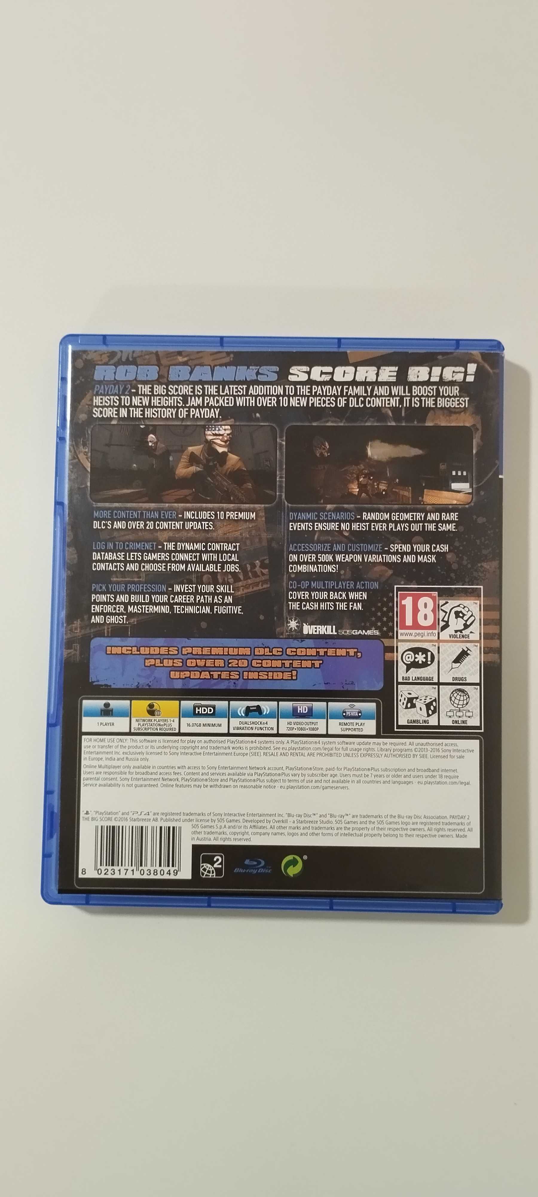 Payday 2: The Big Score Playstation 4 PS4