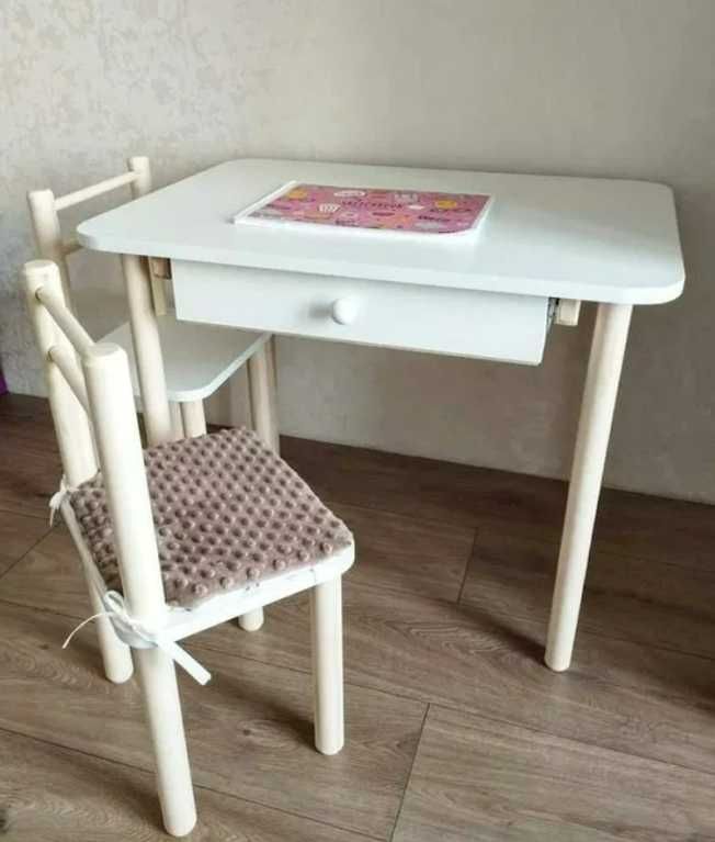 Новий дитячий столик дерев'яний  дитячий стільчик топ