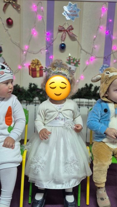 Плаття сніжинка 86-90 см