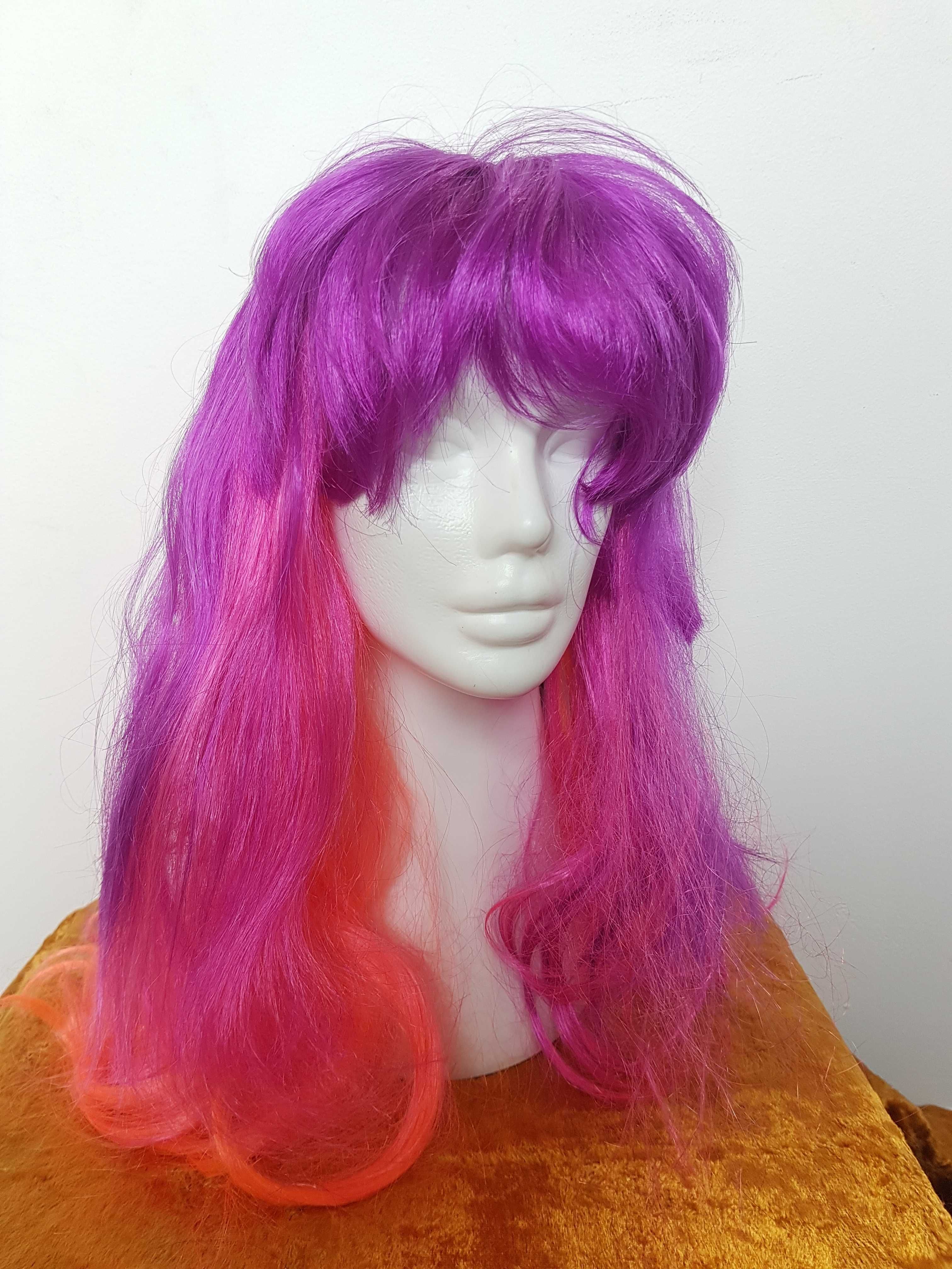 Kolorowa fioletowa peruka cospaly Arielka A2412