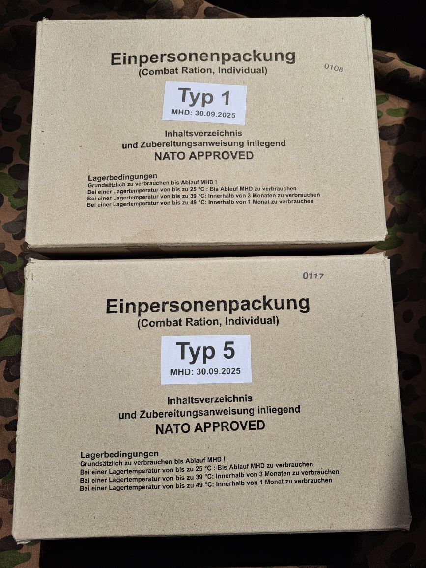 EPA racje żywnościowe Bundeswehr MRE