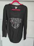 H&M mama sweter ciążowy 38/M czarny z domieszką alpaki