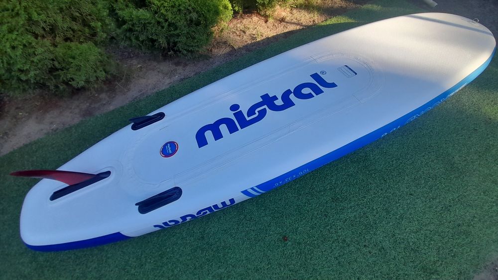 Deska sup mistral 320cm z żaglem dwukomorowa+dwa siedziska pompa
