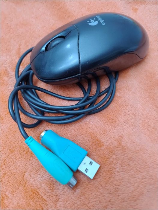Мишка Logitech M-SBF96 PS/2 круглий штекер + перехідник ps/2 / USB