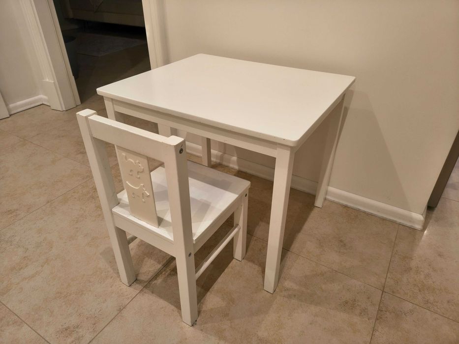 Stolik i krzesło dziecięce Ikea Kritter