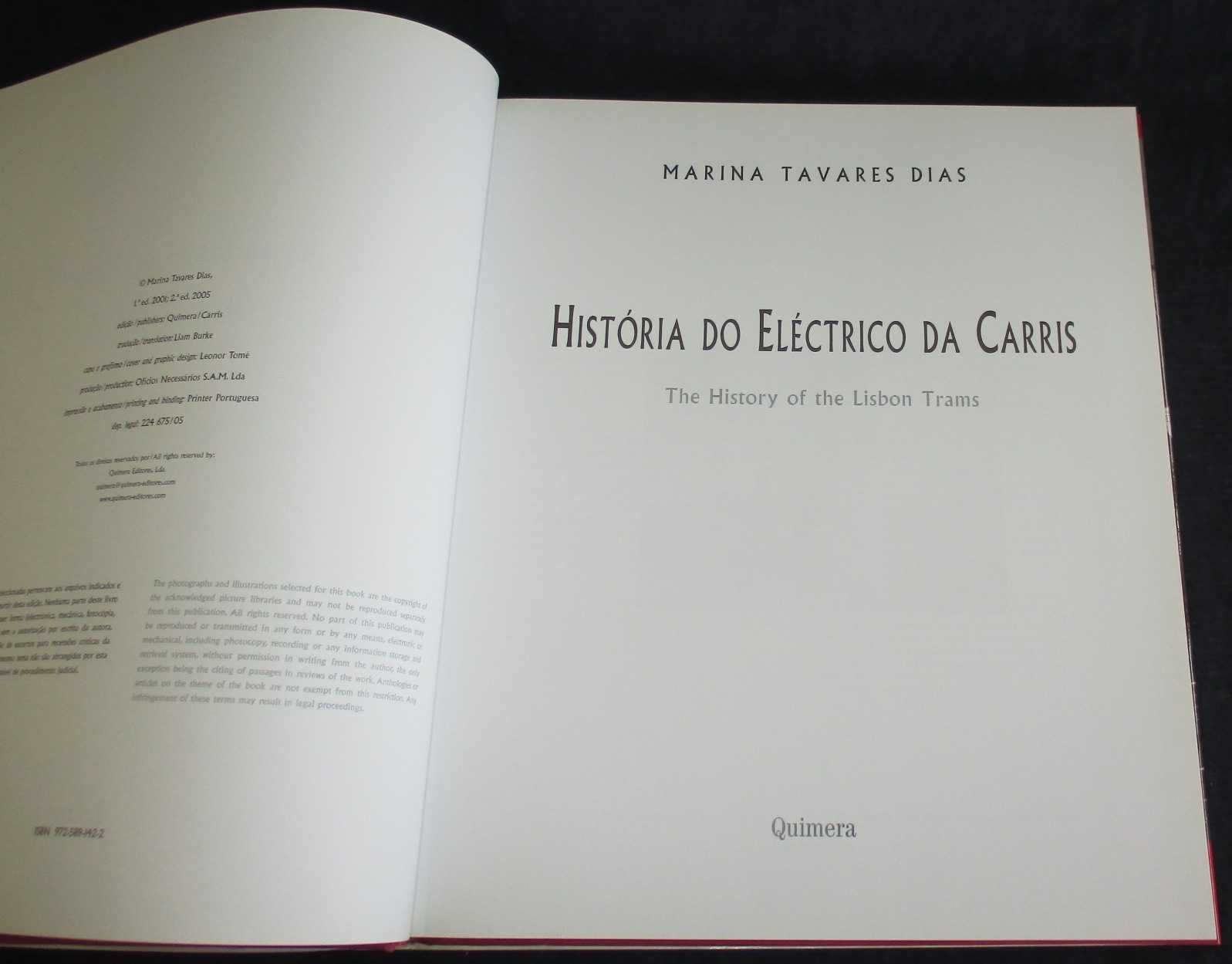 Livro História do Eléctrico da Carris Marina Tavares Dias