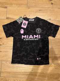 Czarna koszulka Bape x Inter Miami
