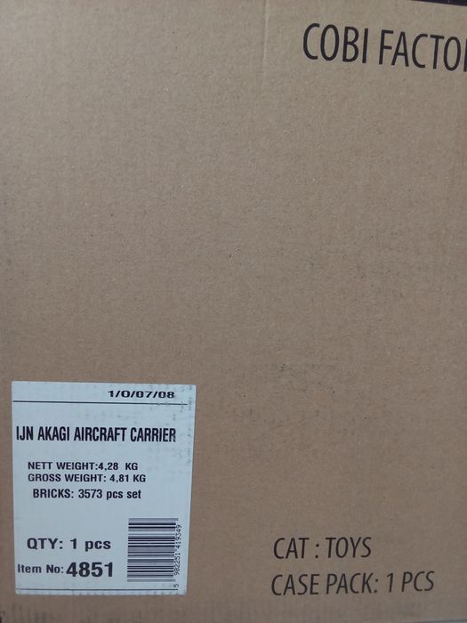 Cobi 4851 Lotniskowiec AKAGI. Fabrycznie nowy zestaw kolcków.